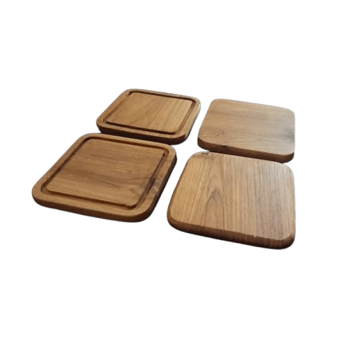 WOOD COASTER SQUARE SHAPE (POLISH)